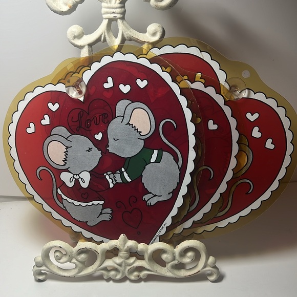 Vintage Hearts Mice hanging Love decor - Picture 2 of 6